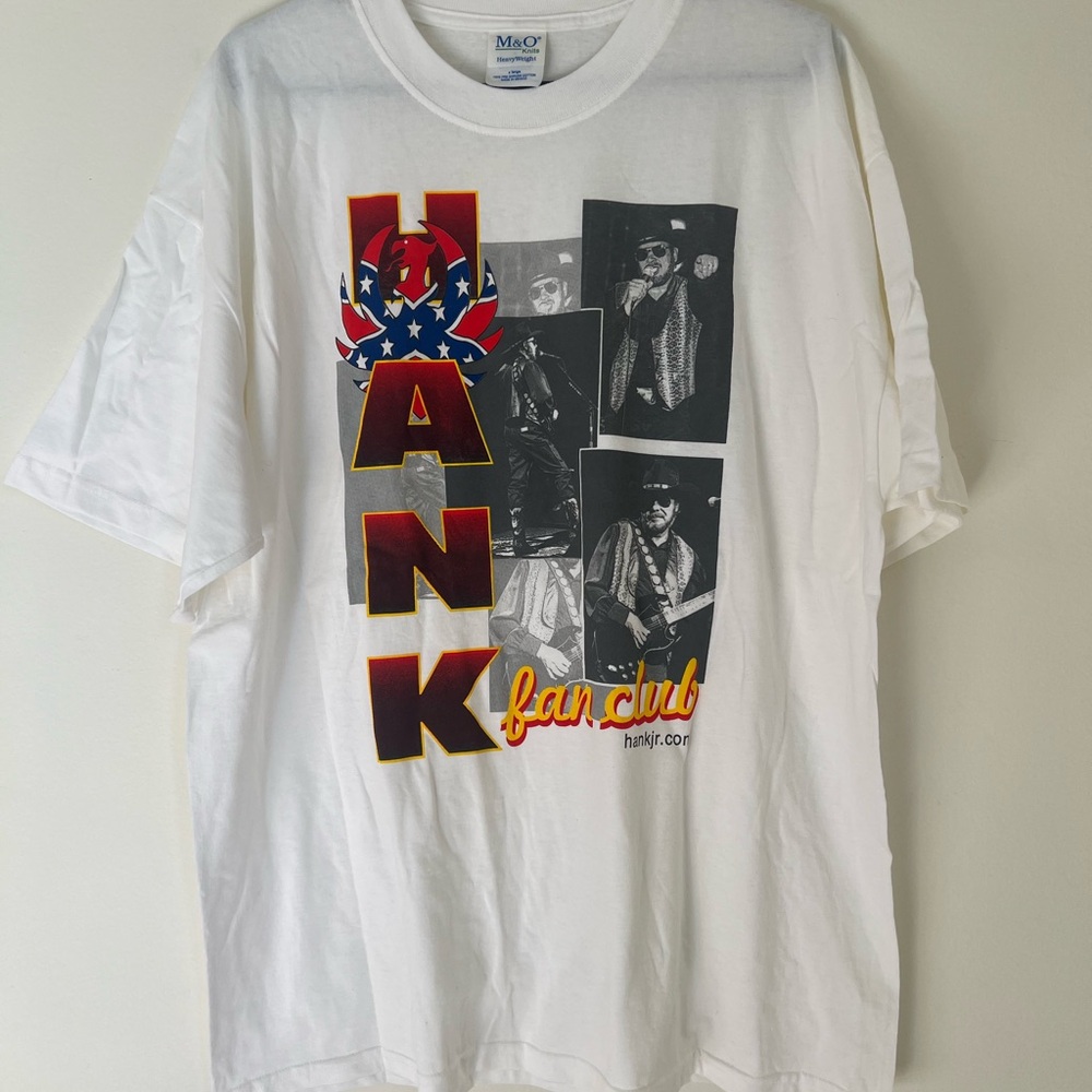 XL Hank Williams Jr Fan Club Graphic Tee - White
